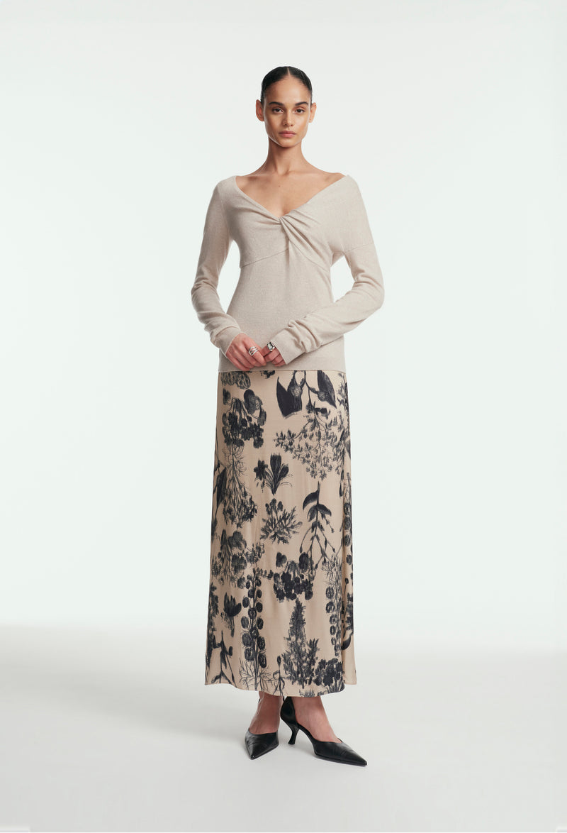 Cashmere Knit Knotted Top