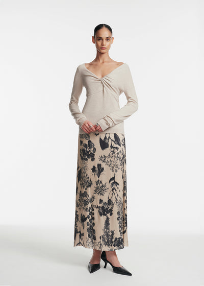 Cashmere Knit Knotted Top
