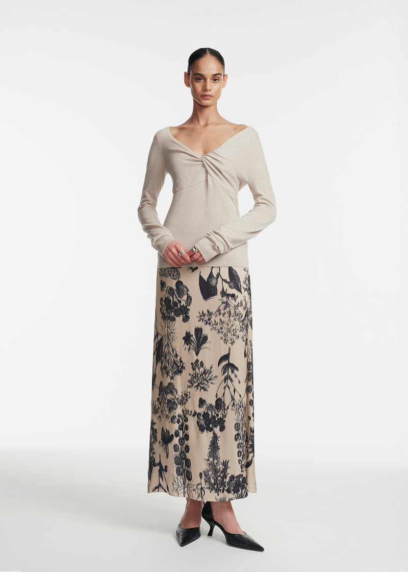 Cashmere Knit Knotted Top