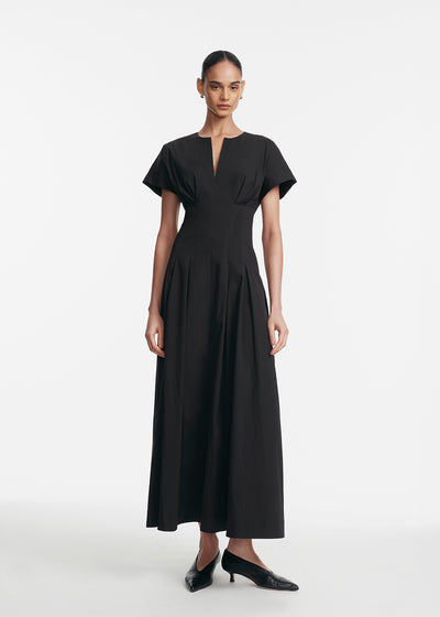 Cotton Poplin Smocked Back Dress