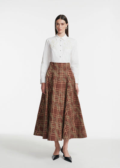 Shell Embroidered Cotton Poplin Shirt
