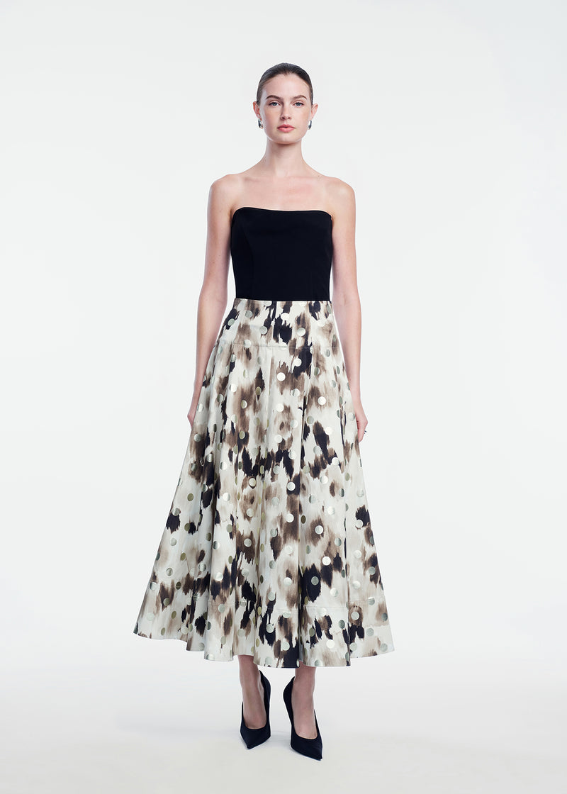 Fluid Crepe Draped Bustier