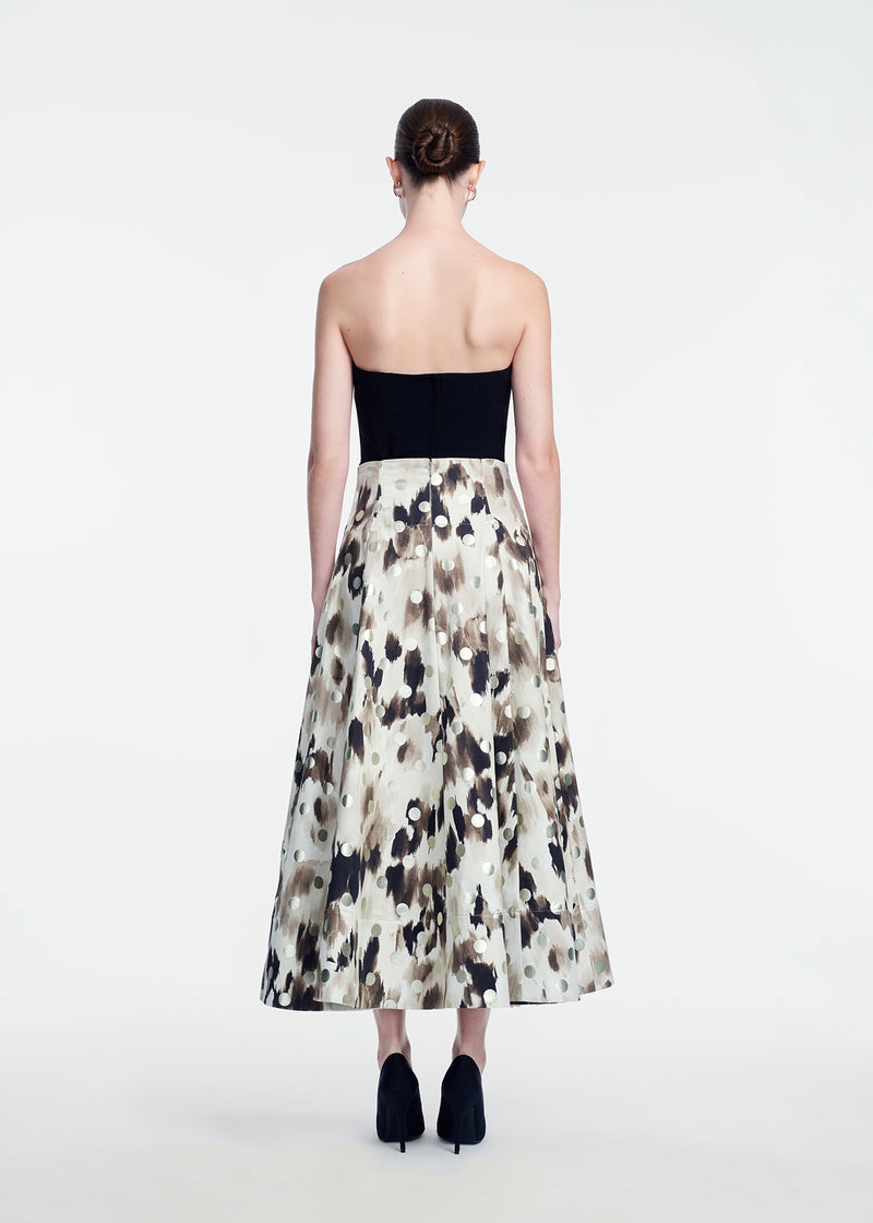 Fluid Crepe Draped Bustier