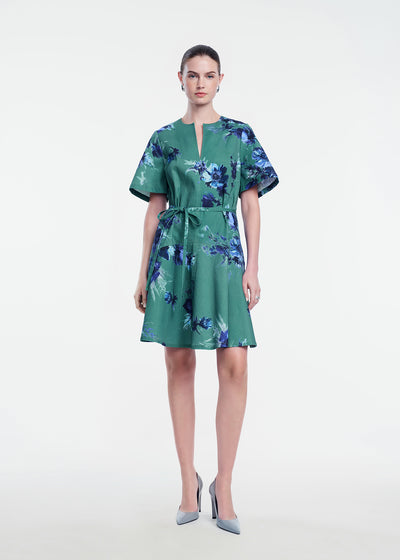 Floral Stretch Cotton Dress