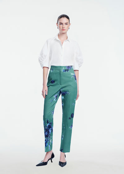 Floral Stretch Cotton Demi Pant
