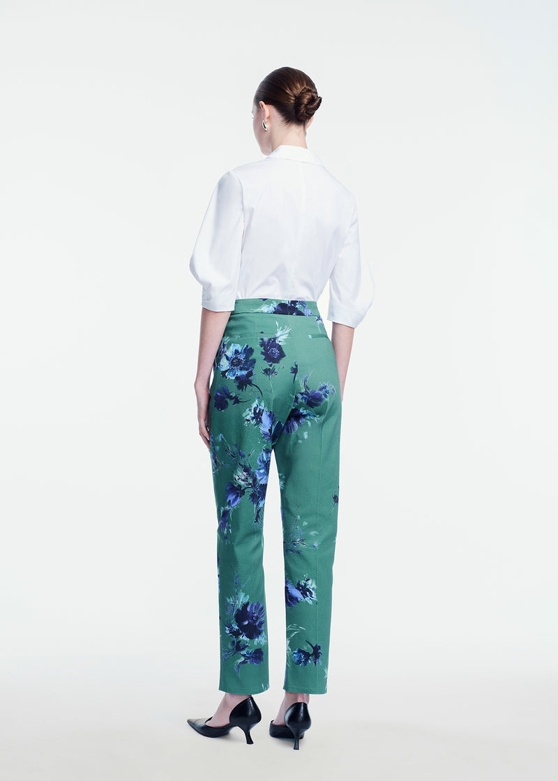 Cotton Poplin Shirred Sleeve Shirt