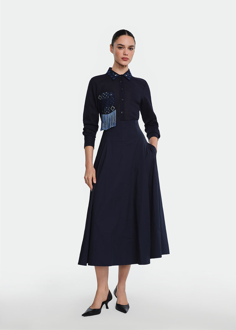 Cotton Poplin Parker Skirt