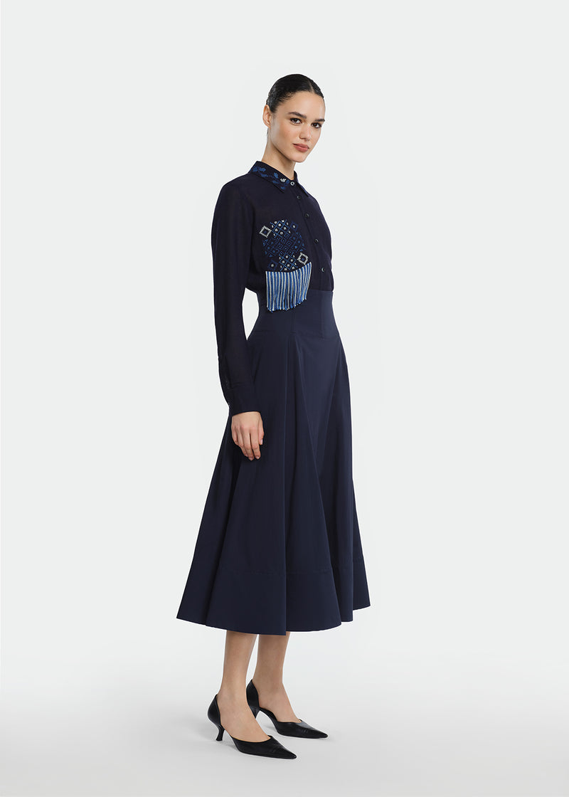 Cotton Poplin Parker Skirt