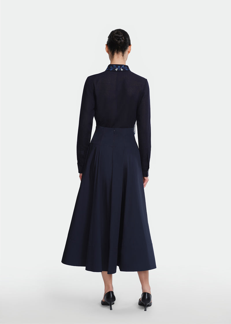 Cotton Poplin Parker Skirt