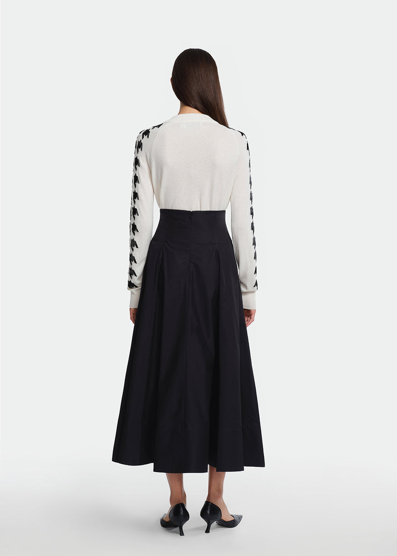 Beaded Houndstooth Pullover