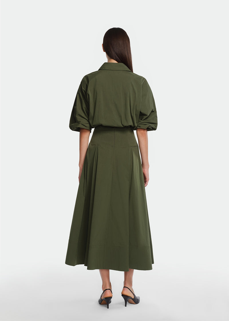 Cotton Poplin Parker Skirt
