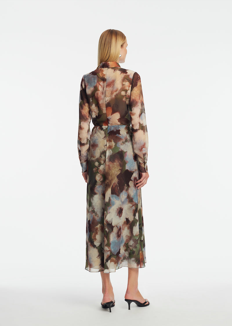 Floral Printed Chiffon Lucy Shirt