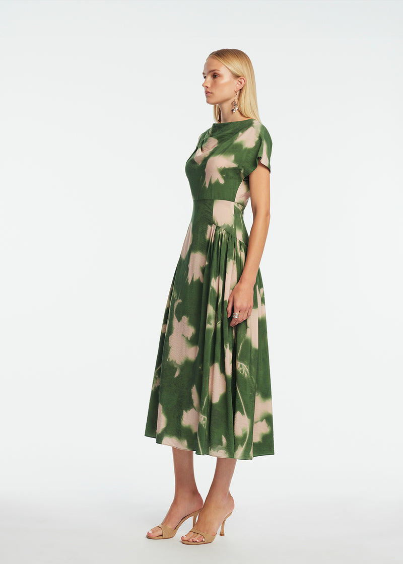 Abstract Floral Crepe Asymmetrical Dress Lela Rose Abstract Floral Crepe Asymmetrical Dress Lela Rose