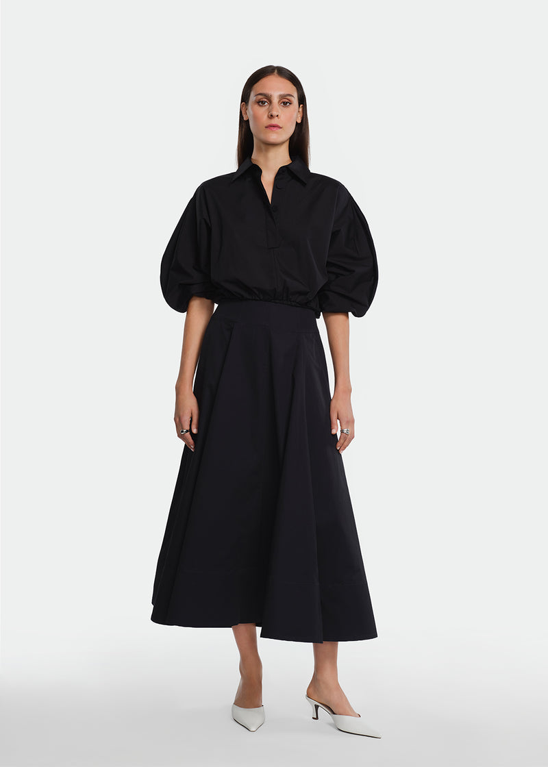 Cotton Poplin Parker Skirt