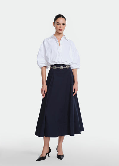 Cotton Poplin Parker Skirt