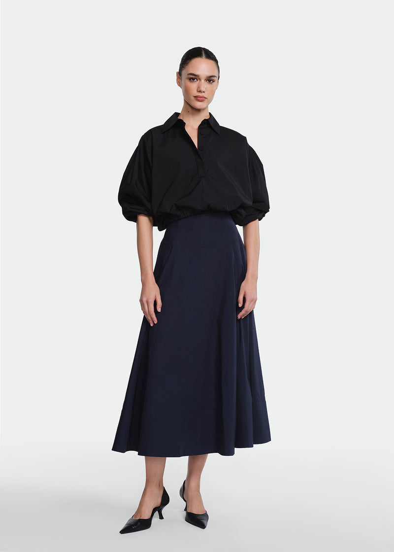 Cotton Poplin Parker Skirt