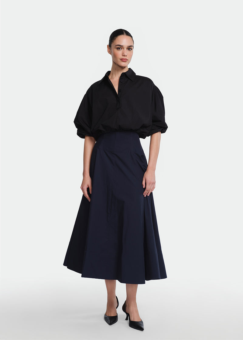 Cotton Poplin Parker Skirt