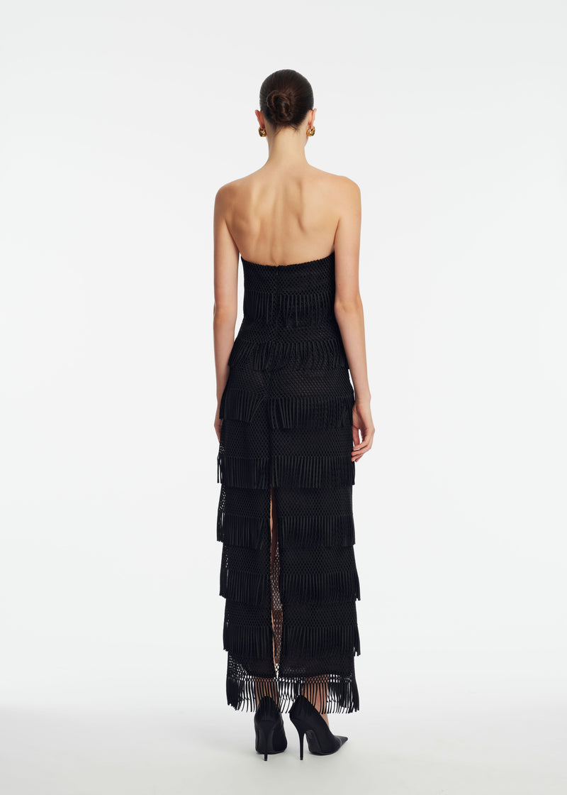 Macrame Lace Column Dress