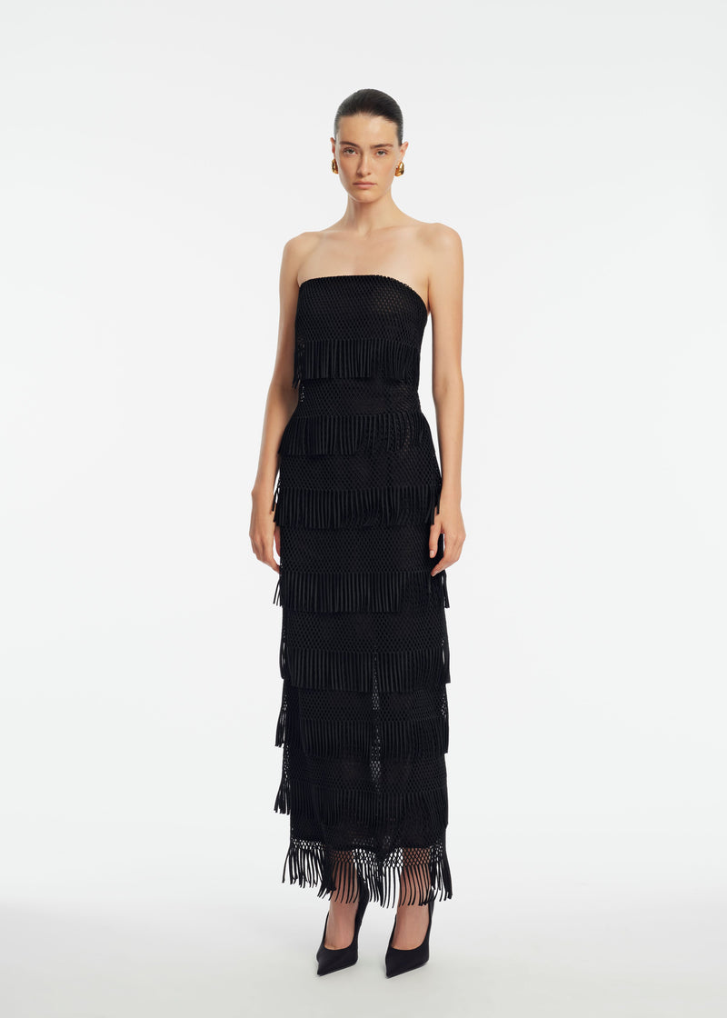 Macrame Lace Column Dress