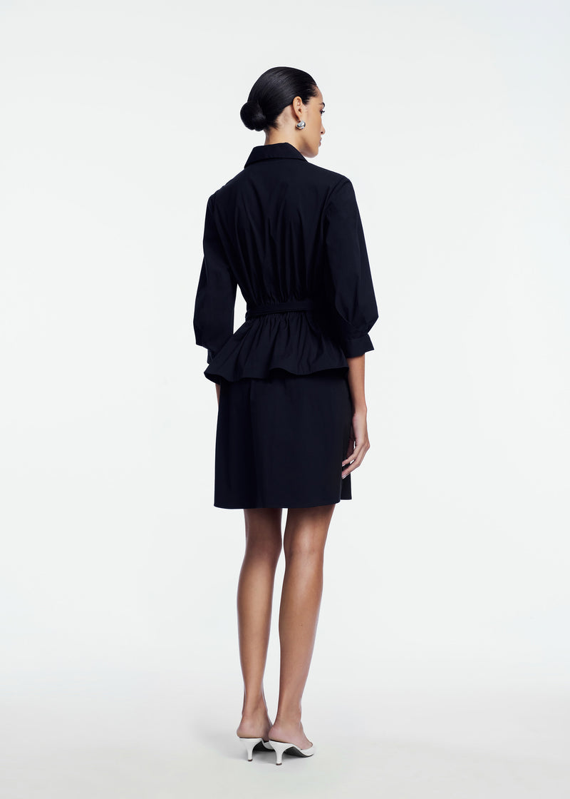 Cotton Poplin Belted Shirt Dress