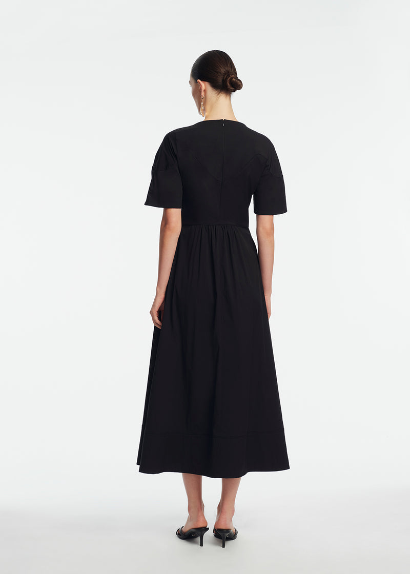 Cotton Poplin Buckle Shirtdress