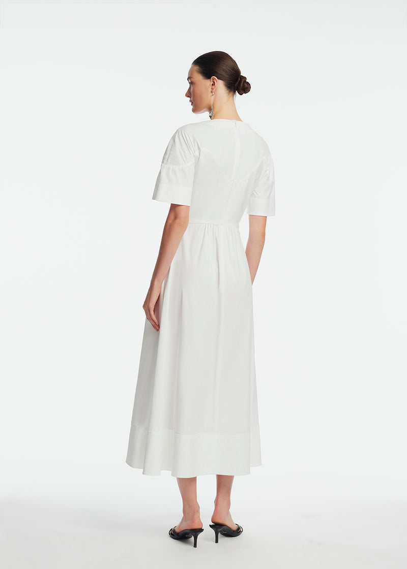Cotton Poplin Buckle Shirtdress