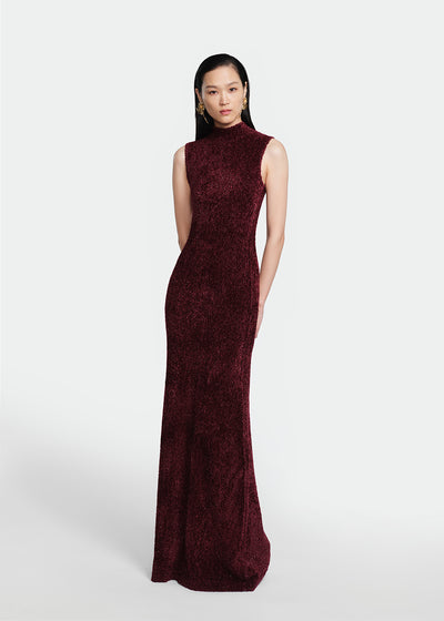 Slub Velvet Knit Gown