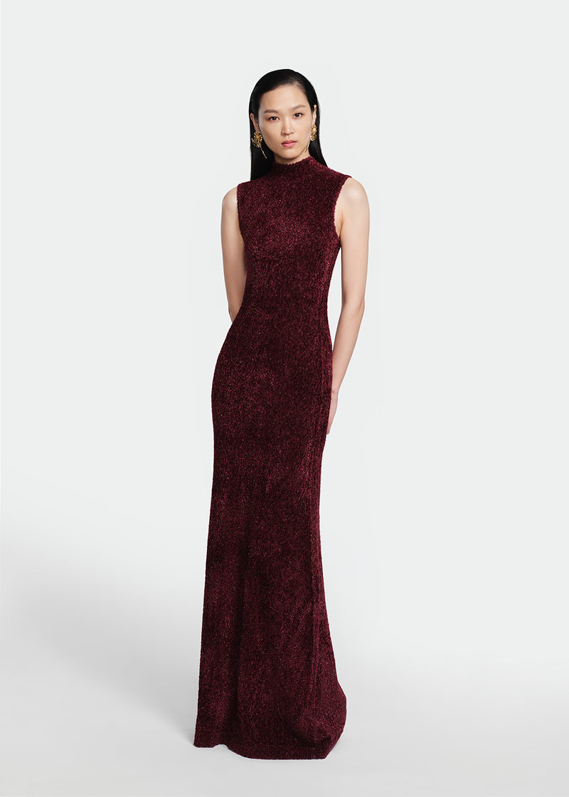 Slub Velvet Knit Gown