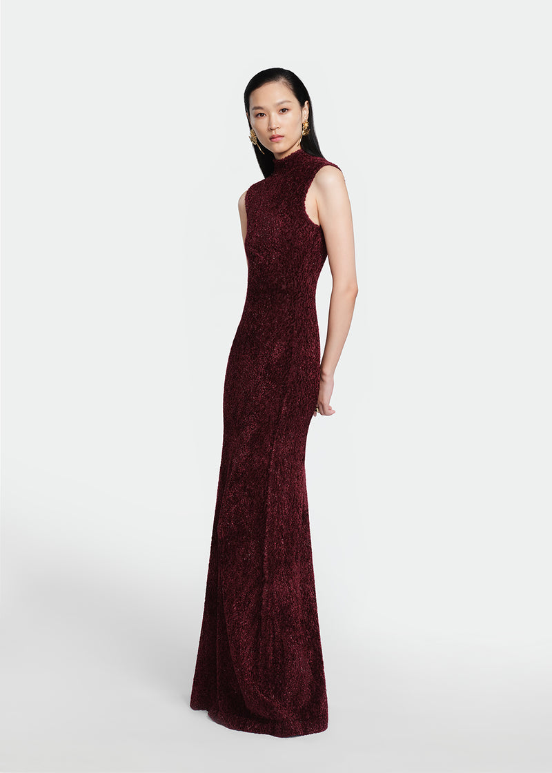 Slub Velvet Knit Gown