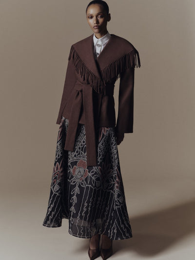 Geometric Fil Coupe Skirt