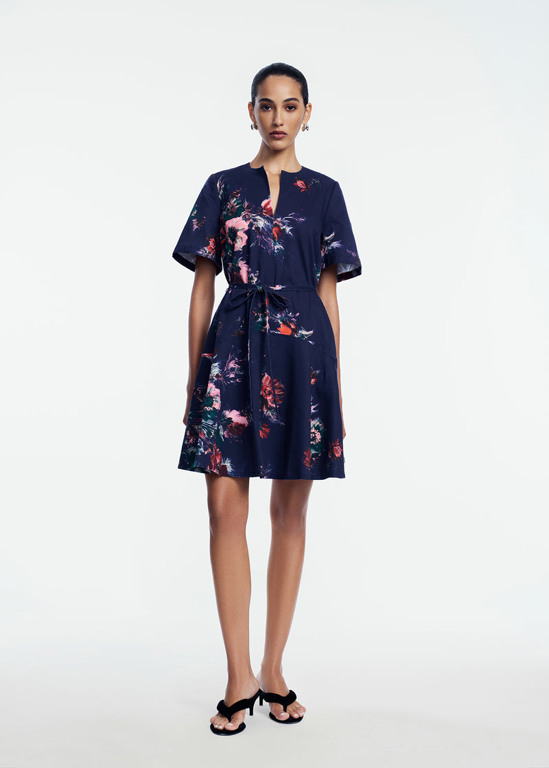Floral Stretch Cotton Dress