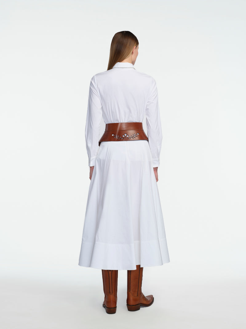 Leather Floral Lasercut Belt