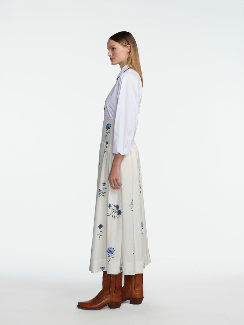 Cotton Poplin Leather Trim Harrier Shirt