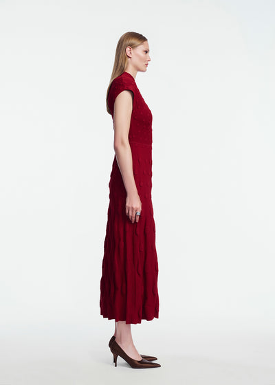Pucker Dot Knit Dress