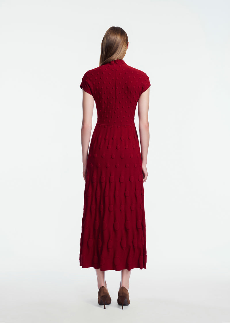 Pucker Dot Knit Dress