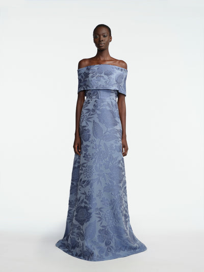 Floral Fil Coupe Deedie Gown