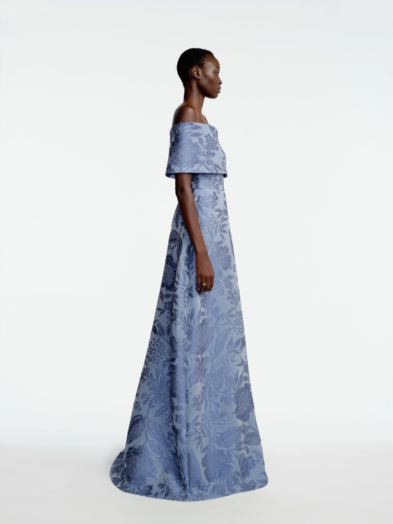 Floral Fil Coupe Deedie Gown