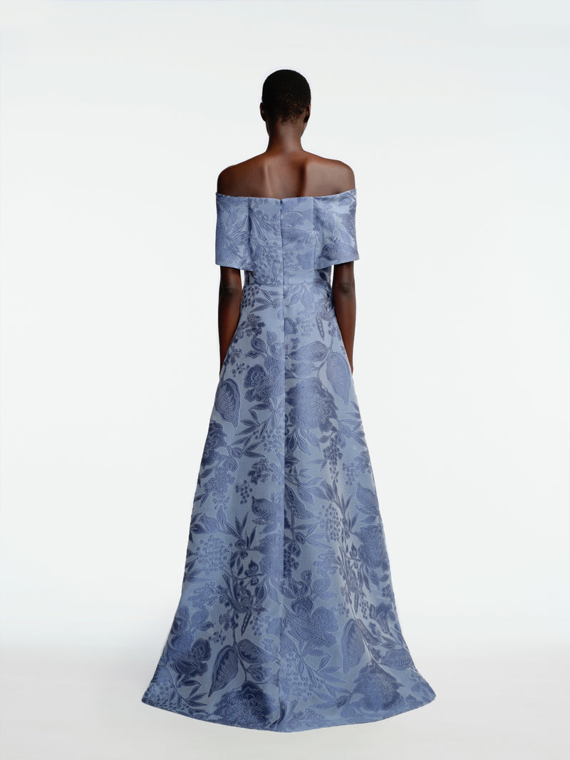 Floral Fil Coupe Deedie Gown