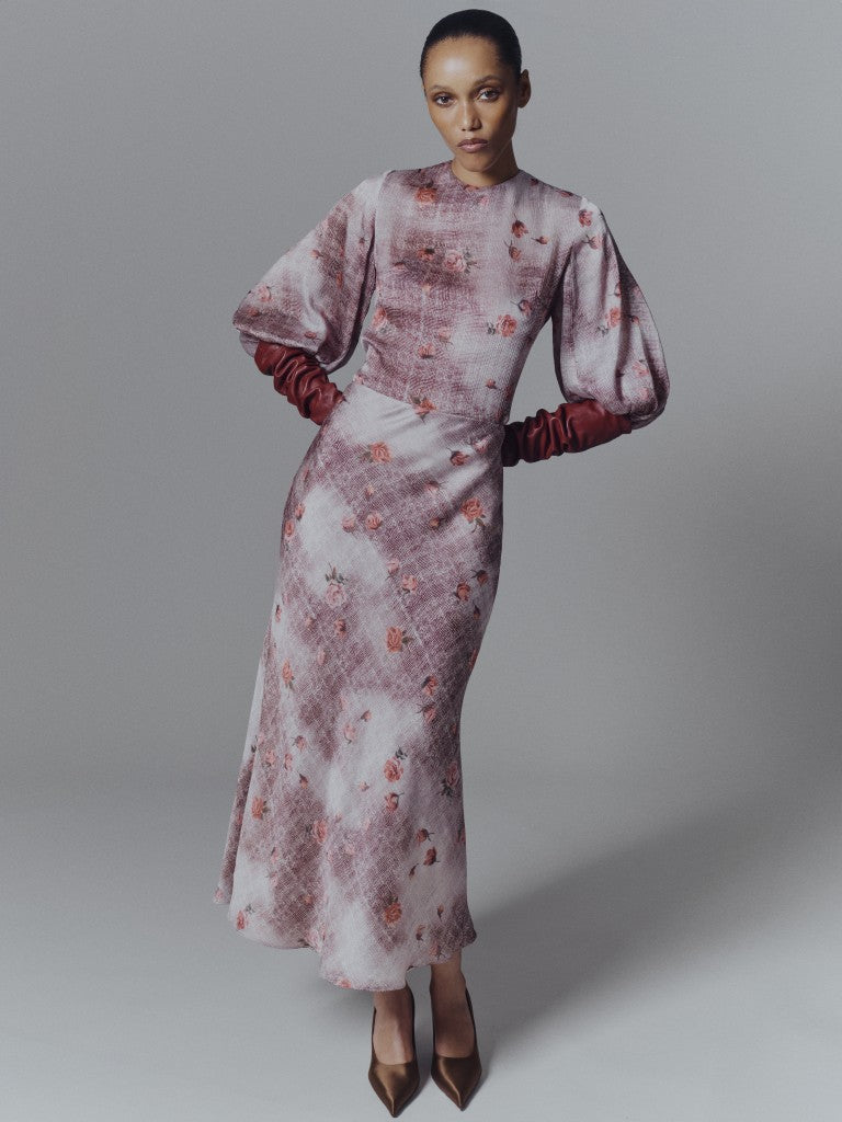 Floral Printed Georgette Sophie Skirt