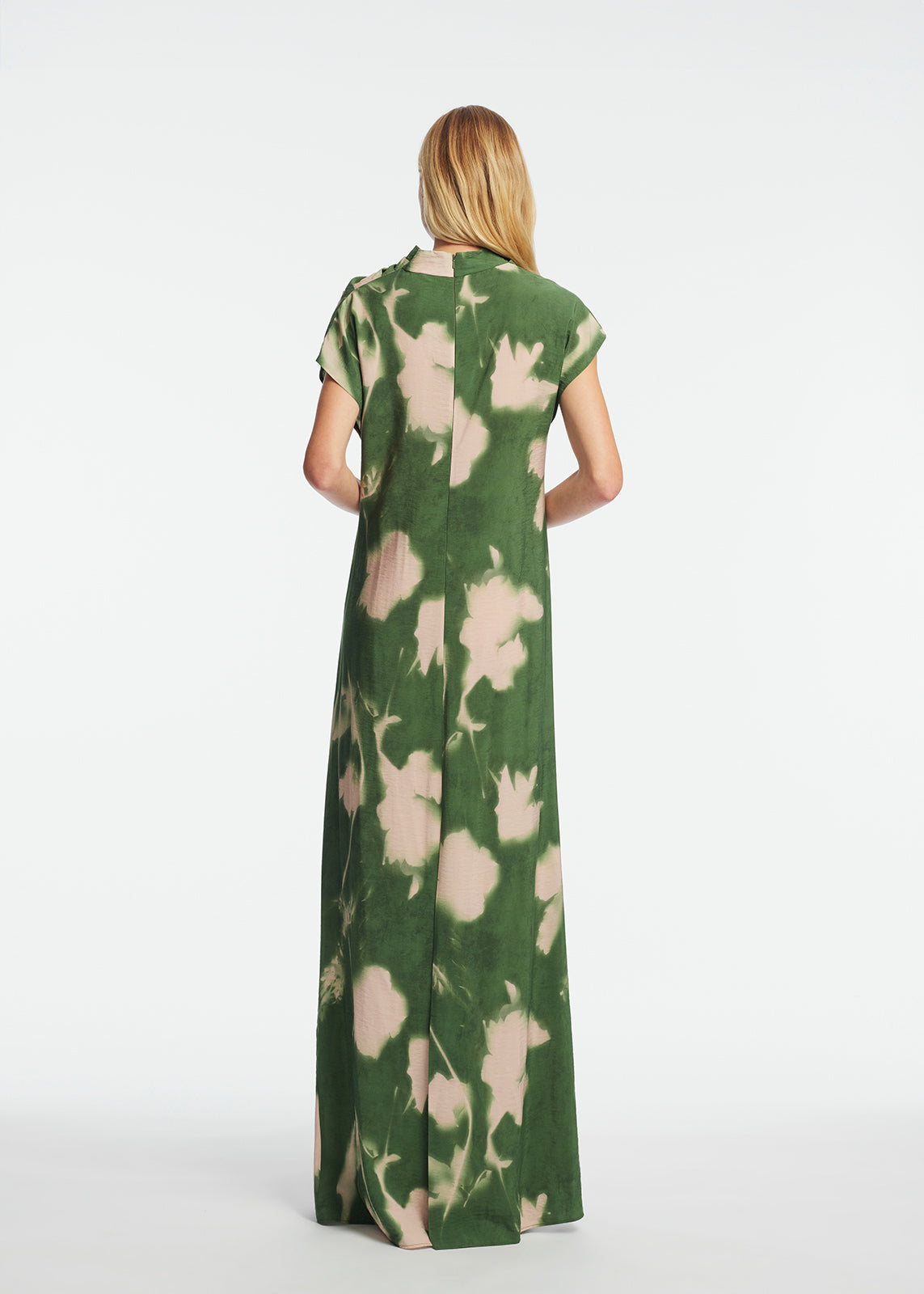 Abstract Floral Crepe Draped Gown – Lela Rose Abstract Floral Crepe Draped Gown – Lela Rose