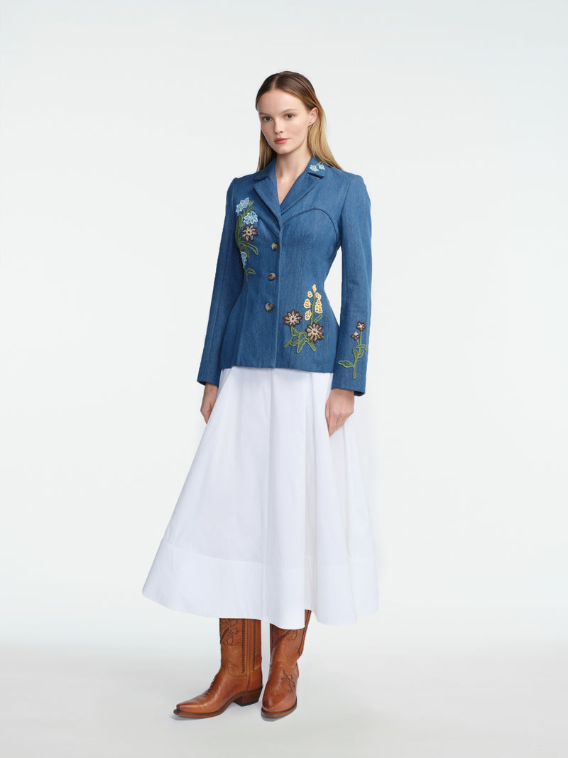 Cotton Poplin Parker Skirt