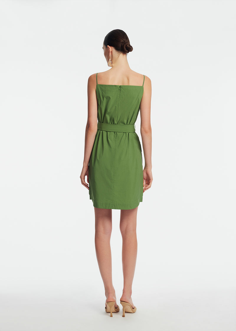 Tech Poplin Belted Dress