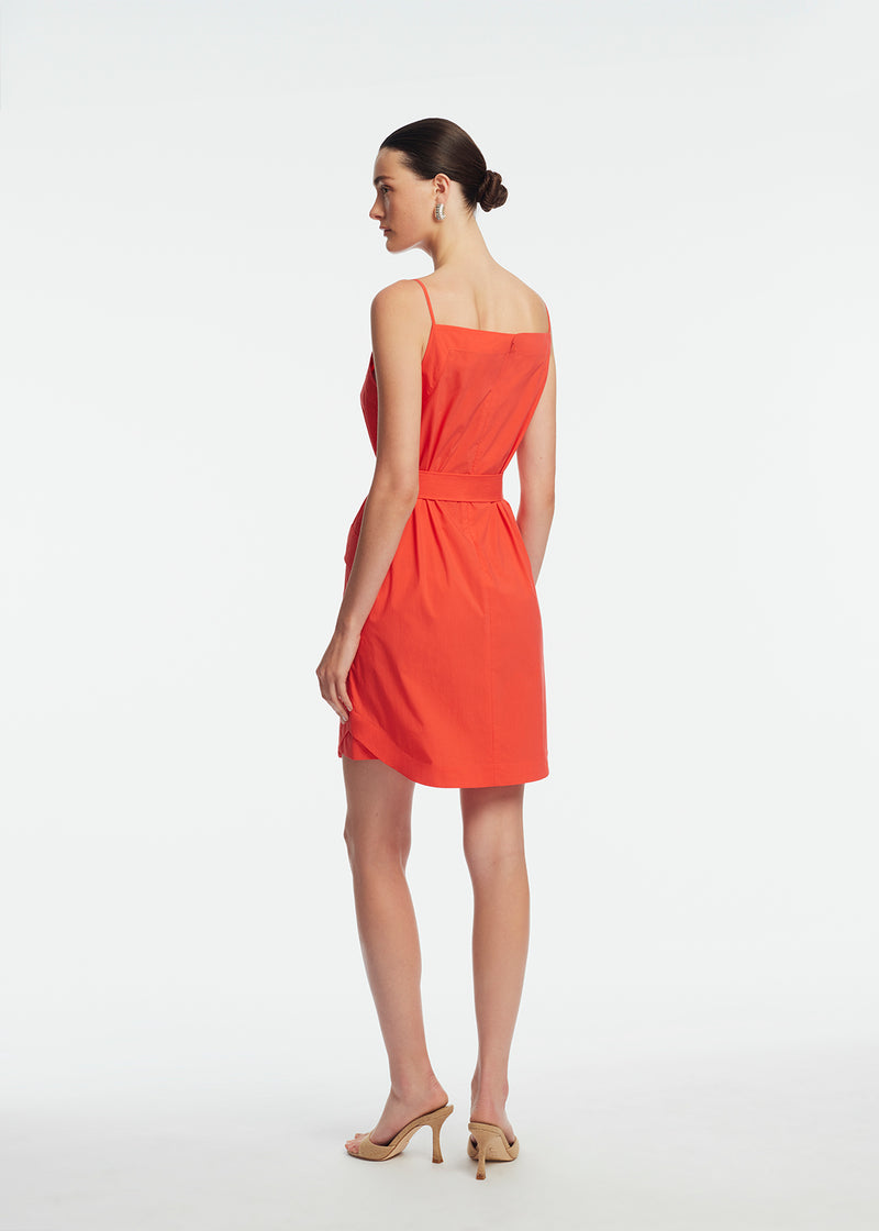 Tech Poplin Belted Dress