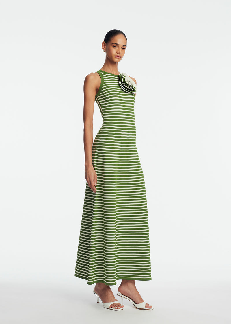 Lela Rose | Rose Detail Knit Halter Dress | XL | Cactus Multi Lela Rose | Rose Detail Knit Halter Dress | XL | Cactus Multi
