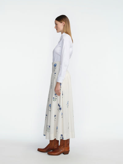 Wildflower Linen Blue Jay Skirt