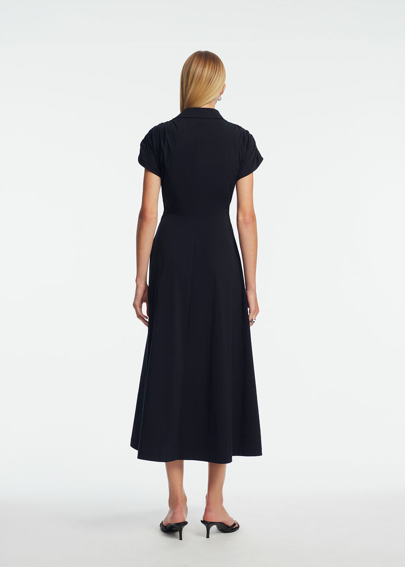 cotton poplin tie-waist midi dress Cotton Poplin Tie-Waist Midi Dress