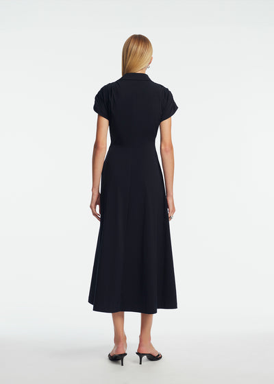 Cotton Poplin Tie Waist Dress