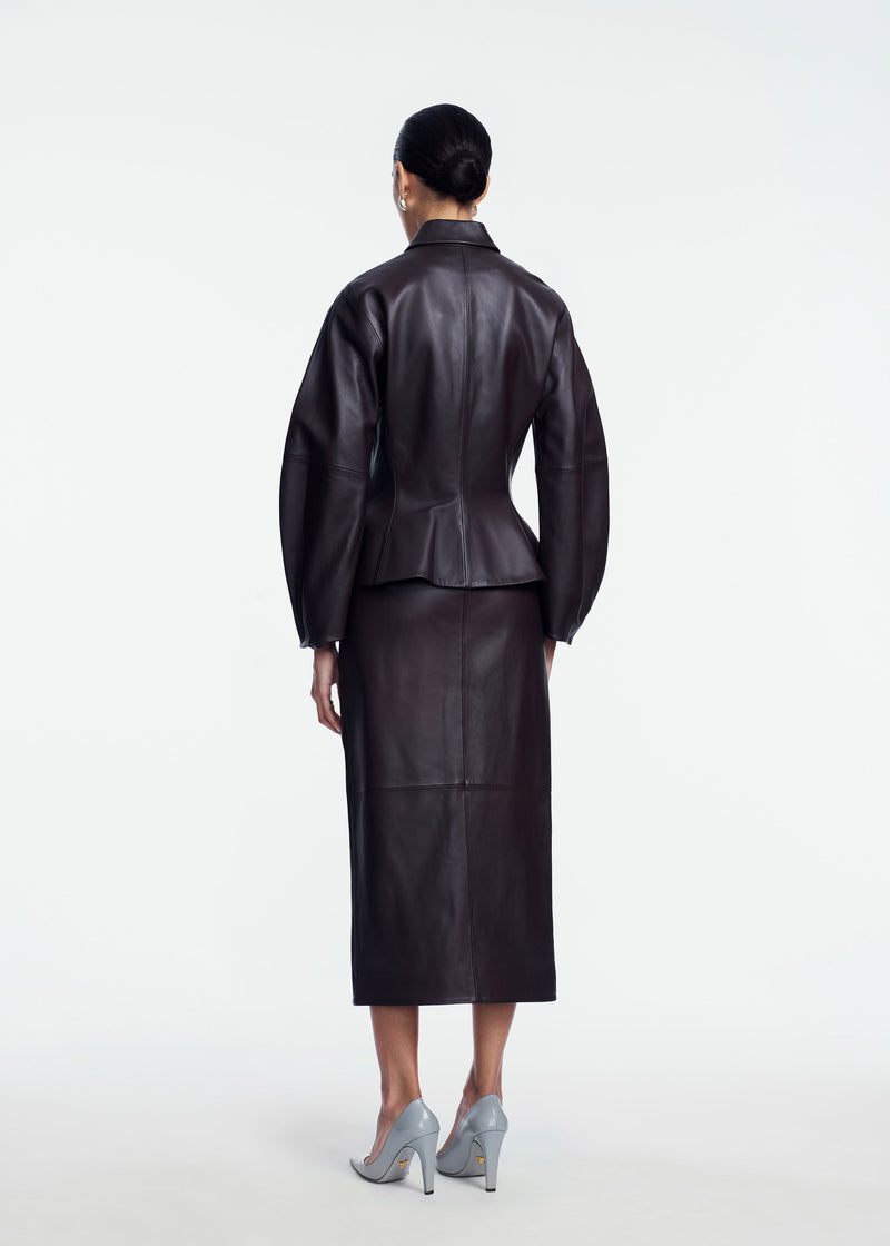 Leather Peplum Jacket