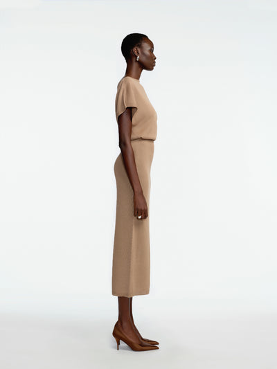 Slinky Knit Blouson Dress