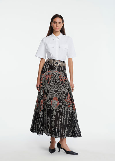 Cotton Poplin Cropped Shirt